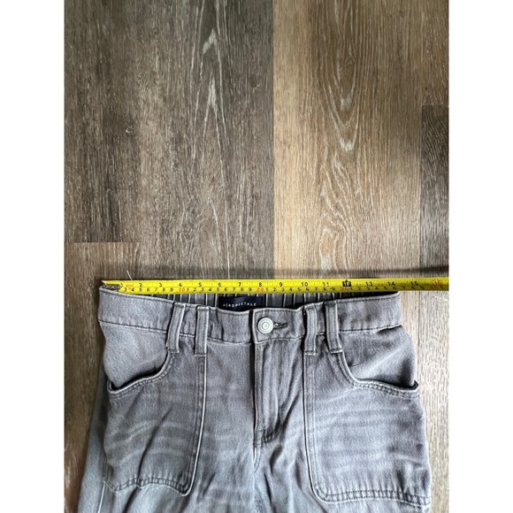 Aeropostale Cargo Pants Womens S Small Grey Excellent Mid Rise Wide Leg Utility - Picture 3 of 7
